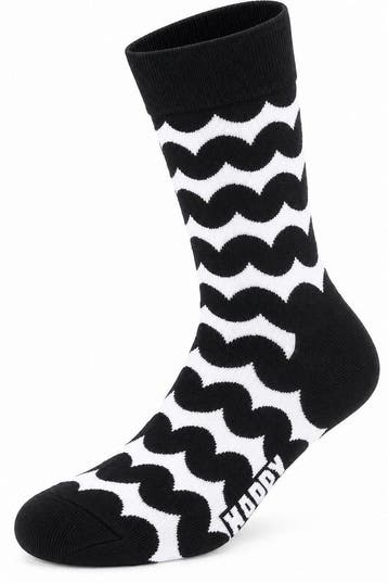 Happy Socks Sokken Wobbly Stripe maat 41-46 Heren, Kleding | Heren, Verzenden, Nieuw, Zwart, Happy Socks
