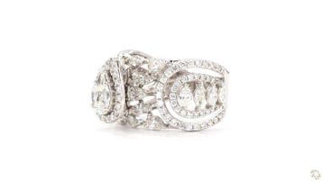 Ring - 18 karaat Witgoud - 2.09ct. tw. Diamant (Natuurlijk)