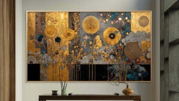 Mrs Art Prime - The Golden Sunflowers in Gustav Klimt Style