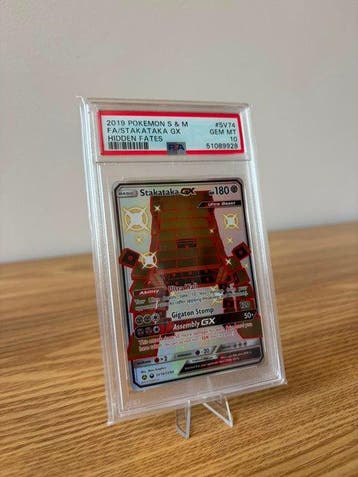 Graded card Gem Mint 2019 Pokémon Hidden Fates Stakataka GX