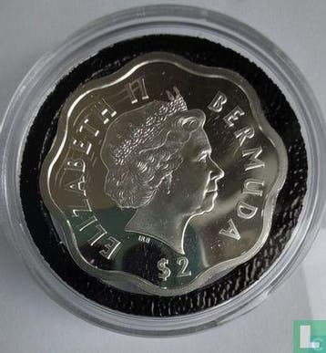 Bermuda 2 dollar 2000 (PROOF) Millennium, Timbres & Monnaies, Monnaies | Amérique, Verzenden, Losse munt