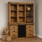 Buffetkast Mangohout Milan 160 Recht, Verzenden, Nieuw, Overige houtsoorten, Industriële meubels