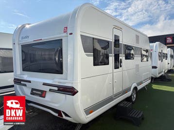 Hobby De Luxe 495UL - Eindereeks aanbieding, 2 aparte bedden, Rondzit, Hobby, 6 tot 7 meter
