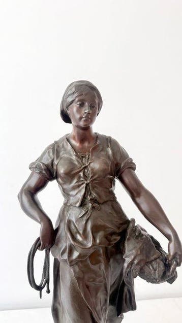 Emile Louis Picault (1833-1915) - sculptuur, Bronzestatue –, Antiquités & Art