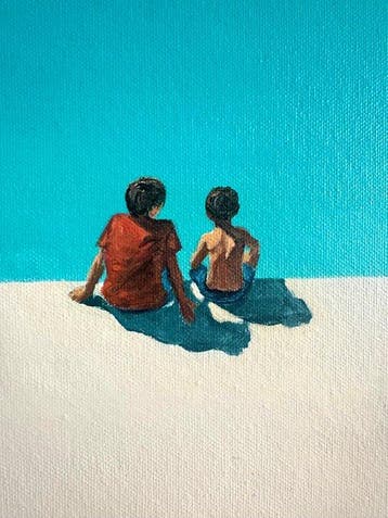 Tetiana Liakhovchuk - “Brothers”, Antiek en Kunst