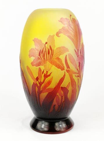 Emile Gallé - Emile Gallé - Vase - Vase en verre avec des
