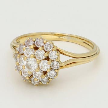 Ring - 18 karaat Geel goud Diamant (Natuurlijk), Nieuw