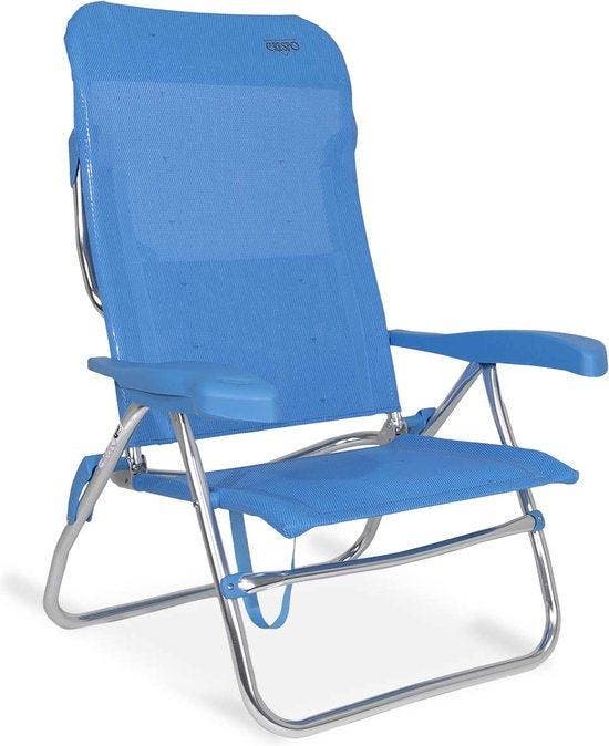 2dekans | Crespo - Strandstoel - AL/223 - Blauw, Tuin en Terras, Tuinsets en Loungesets, Ophalen of Verzenden