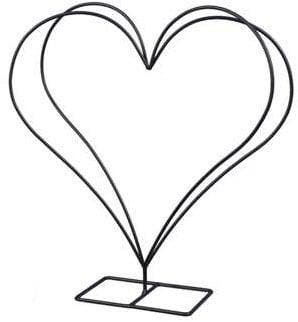 Metalen frame Hart 3D op voet 34,5x34,5 cm per stuk, Nieuw