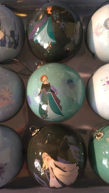 Boules de Noël Disney - La Reine des Neiges - Plastique -