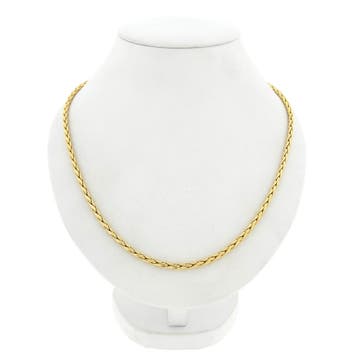 Gouden vossenstaart schakelketting, Handtassen en Accessoires, Kettingen, Ophalen of Verzenden, Gebruikt, Goud, Goud