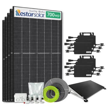 Zonnepanelen pakket voor platdak - 4.2 kW - 6x 700, Ophalen of Verzenden, Nieuw