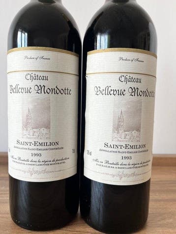 1993 Château Bellevue Mondotte - Saint-Émilion - 2 Flessen
