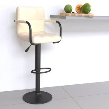 vidaXL Barkruk stof crèmekleurig, Huis en Inrichting, Barkrukken, Verzenden, Nieuw