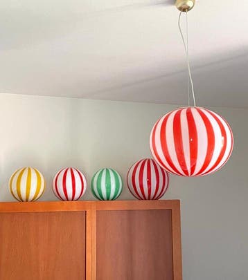 Dante Interior - Plafondlamp - MURANO FILIGRANA STRIPES LAMP