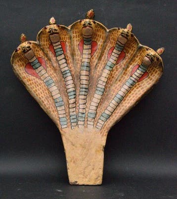 Naga polychrome - Kerala - Bois - Inde - ca. 1920-1950, Antiquités & Art