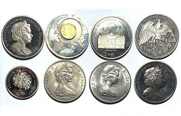 Europa in Transitie. (1871–2002) – 8 UNC Coins & Medals –