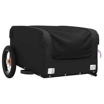 vidaXL Fietskar met wiel met opslag Zwart S Oxford polyester, Verzenden