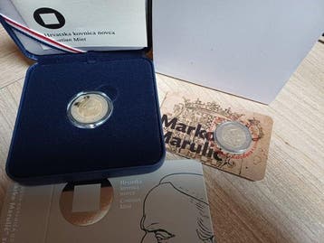Kroatië. 2 Euro 2024 Marko Marulic (2 monnaies) Proof + BU