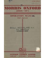1949 MORRIS OXFORD (SERIES MO) INSTRUCTIEBOEKJE ENGELS
