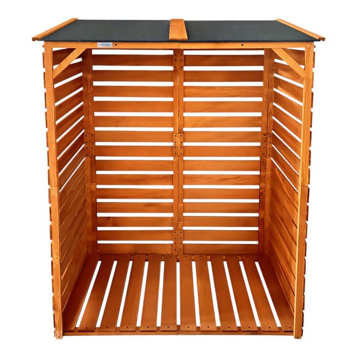 Lendo Online Abri à Bûches Extérieur 118×59×158 Bois Marron, Jardin & Terrasse, Bois de chauffage