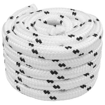 vidaXL Boottouw Wit 50 m Polyester, Doe-het-zelf en Bouw, Verzenden, Nieuw