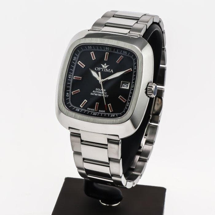 Optima - Golfer Swiss Automatic Watch - OSA487-SS-3 - Zonder, Handtassen en Accessoires, Horloges | Heren