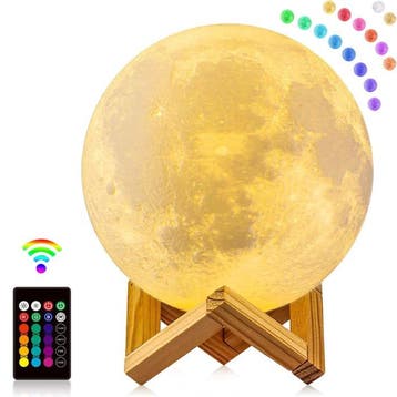3D RGB Sterren Maan Galaxy Lamp 20cm met Afstandsbediening -, Verzenden, Nieuw