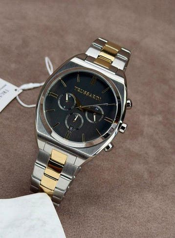 Trussardi - Metropolitan Chronograph Date Two/Tone Black -, Handtassen en Accessoires, Nieuw