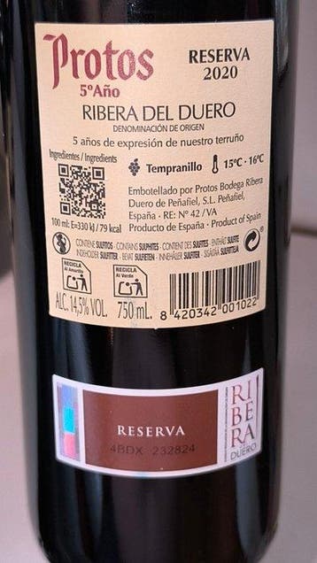 2020 Protos Bodega Ribera Duero de Peñafiel, Protos 5º Año -, Verzamelen, Wijnen, Nieuw