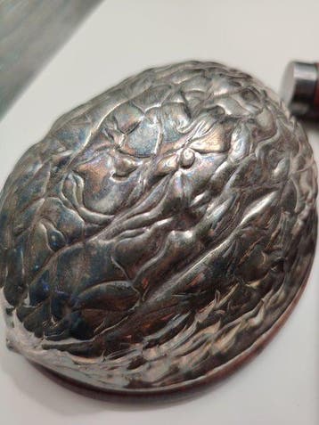 Notenkraker - .800 zilver - hout/zilver 800