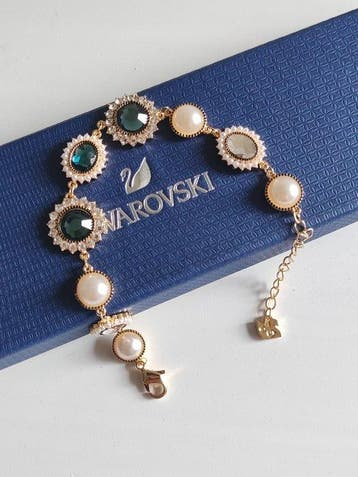 Swarovski - Beeldje - Swarovski bracelet - Glas, Metaal,