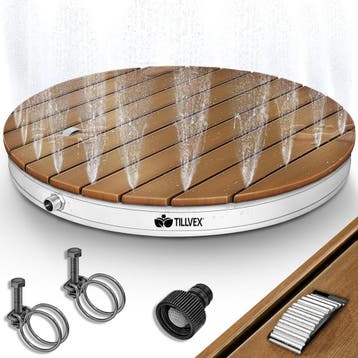 Tillvex® Tuindouche met voetpedaal - Buitendouche - Ø70cm -, Verzenden