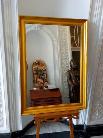 Eleganter Wandspiegel mit vergoldetem Rahmen - Spiegel -, Antiek en Kunst
