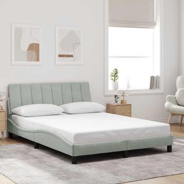 vidaXL Bedframe zonder matras Hanko 140x200 cm fluweel, Verzenden