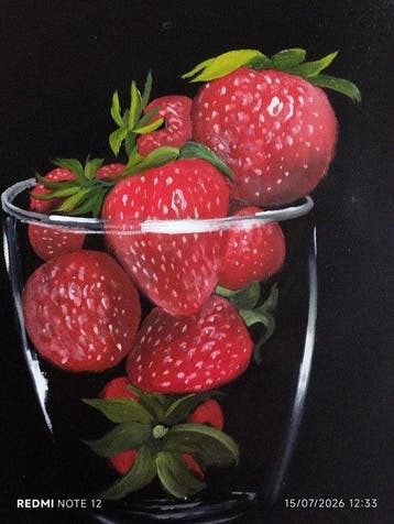 Franco Bencivenga (1953) - Vaso con fragole