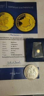 France. 10 Francs 1967 Hercule + Mini pièce  Marianne en