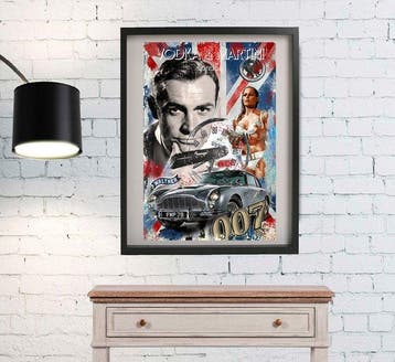 James Bond - Original LUC BEST Giclee James Bond Vodka, Collections