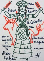 Jean Cocteau (1889-1963) - La reine des taureaux, Antiquités & Art