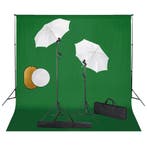 vidaXL Fotostudioset met lampen, paraplus, achtergrond en, Verzenden, Nieuw