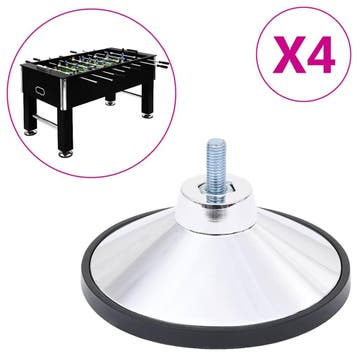 vidaXL Voetbaltafelpoten 4 st chroom M10, Verzenden