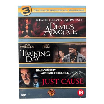 3 Top DVDs Boordevol Spanning (Devils Advocate, Training, Verzenden, Nieuw in verpakking
