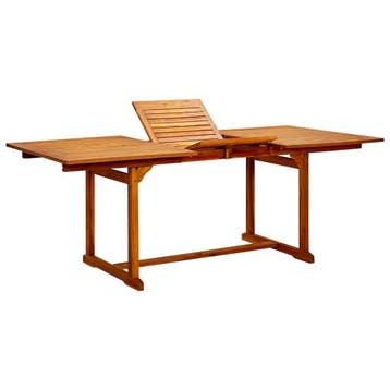 vidaXL Tuintafel (150-200)x100x75 cm massief acaciahout, Verzenden, Nieuw