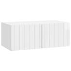 vidaXL Wandmontage TV-kast Hoogglans Wit 78,5 x 41 x 30 cm, Verzenden, Nieuw