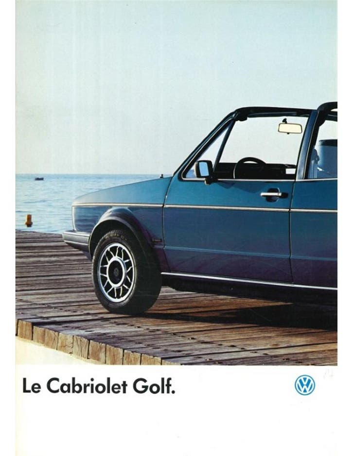 1987 VOLKSWAGEN GOLF CABRIOLET BROCHURE FRANS, Livres, Autos | Brochures & Magazines