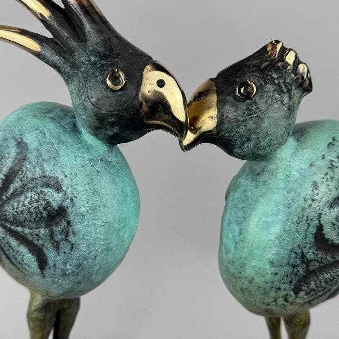 Iwona Krajnik - 2 bronze birds, Antiquités & Art, Art | Objets design