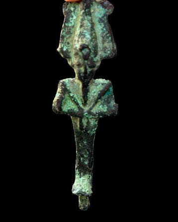 Oud-Egyptisch Brons Osiris - 9 cm
