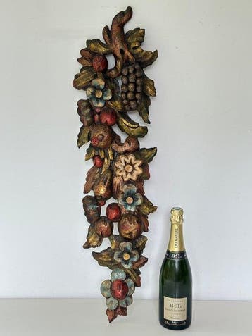 Decoratief ornament - Frankrijk - Een antieke houten, Antiek en Kunst