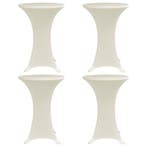 vidaXL Statafelhoes 4 st stretch Ø60 cm crème, Verzenden, Nieuw