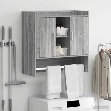 vidaXL Wandplank Muurmontage Grijs Sonoma 80 x 36 x 80 cm, Verzenden, Nieuw